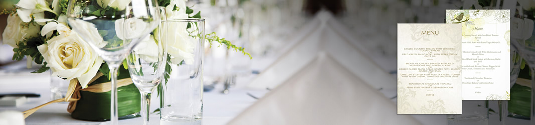 Menu Card for Weddings and Parties
